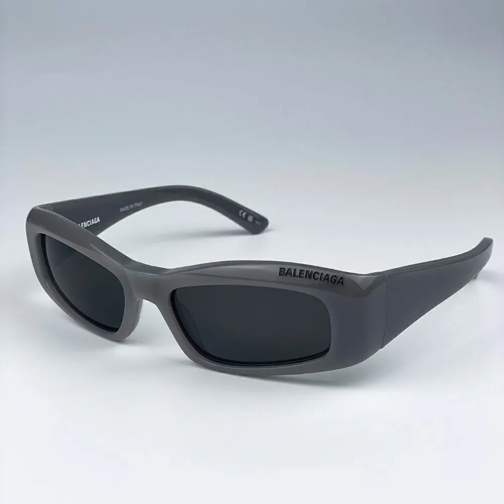 SALE! NEW Balenciaga BB0266S 003 Grey Rectangle Unisex Sunglasses